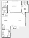 One bedroom floor plan